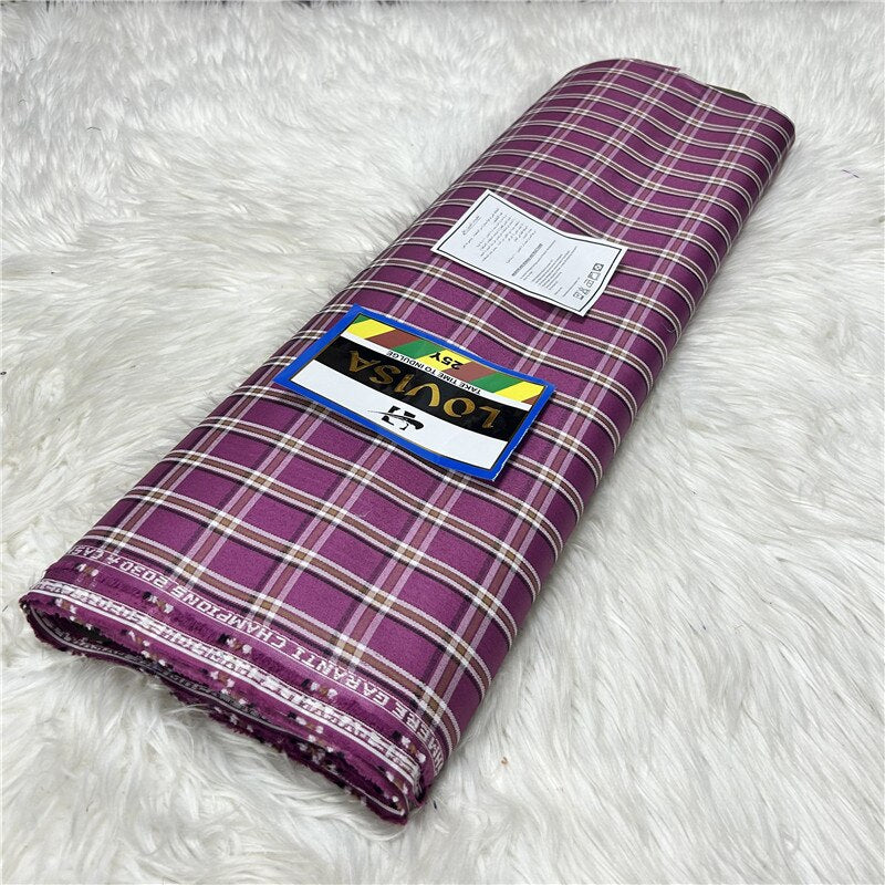 5 Yards Plaid Senator Wear Suit Fabric for Men