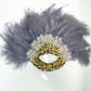 Turkey Feather Fan With Sequins