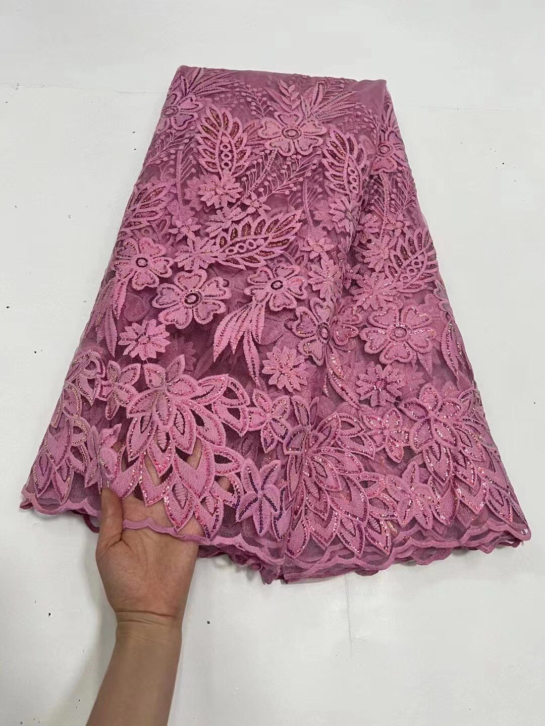 Lace Fabric Sequins 5 Yards