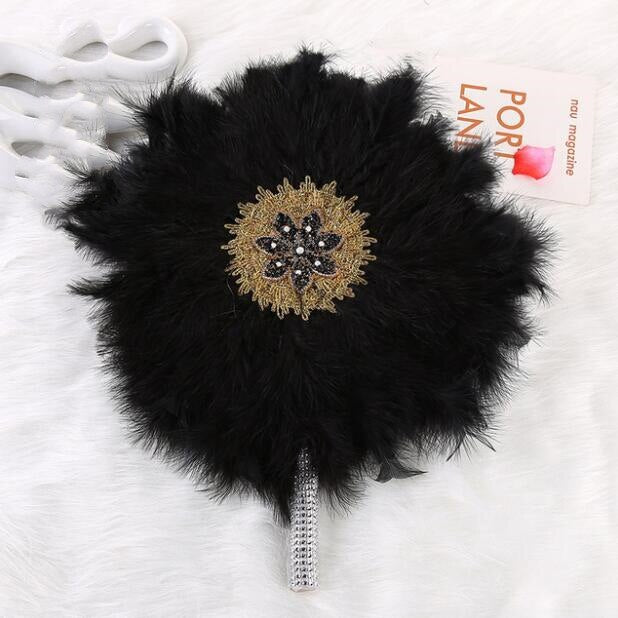 Turkey Feather Hand Fan