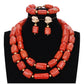 Genuine Coral Edo Bridal Bead Set