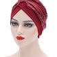 Sequin Pleated Turban Headtie
