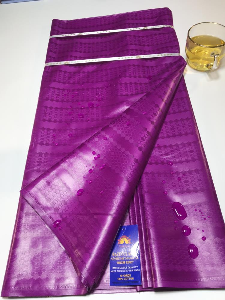Top Quality Atiku Fabric For Men &Women's Bazin Riche Sewing Washable 5 Yards Nigerian Brocade Tissu African Bazin Riche Fabric