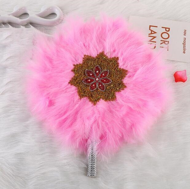 Turkey Feather Hand Fan