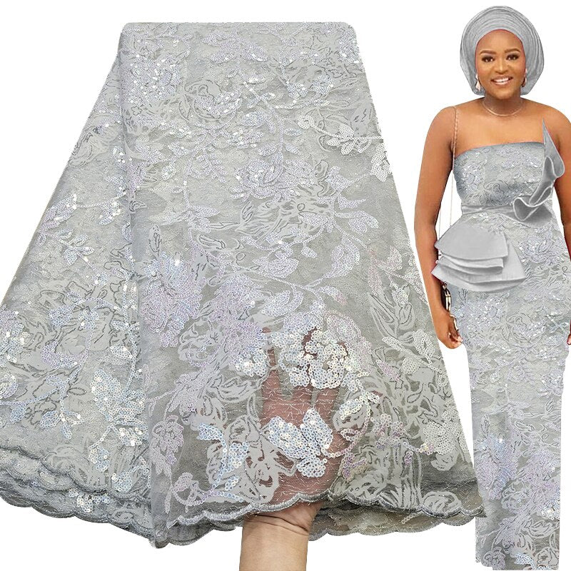 Flocking Sequence 5 Yards French Tulle Sequins