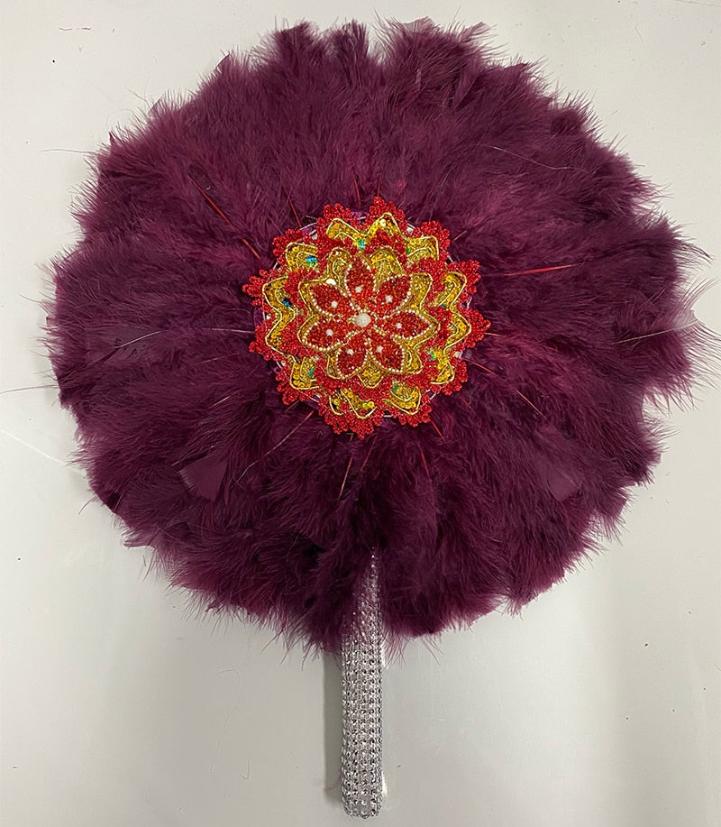 Turkey Feather Hand Fan