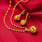 Dubai Gold Color Necklace and Earring Sets