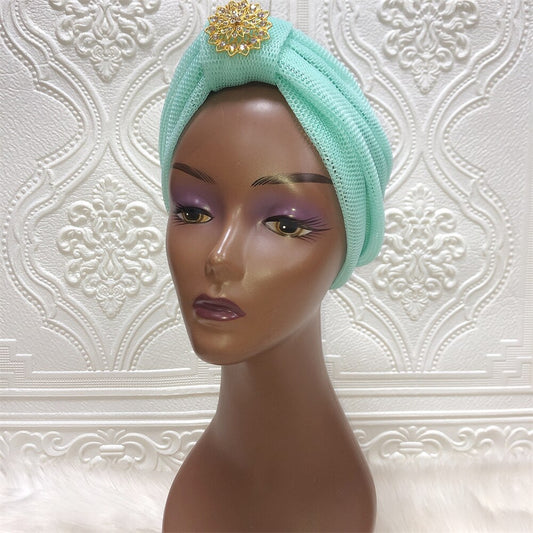 Bonnet Turban with Brooch