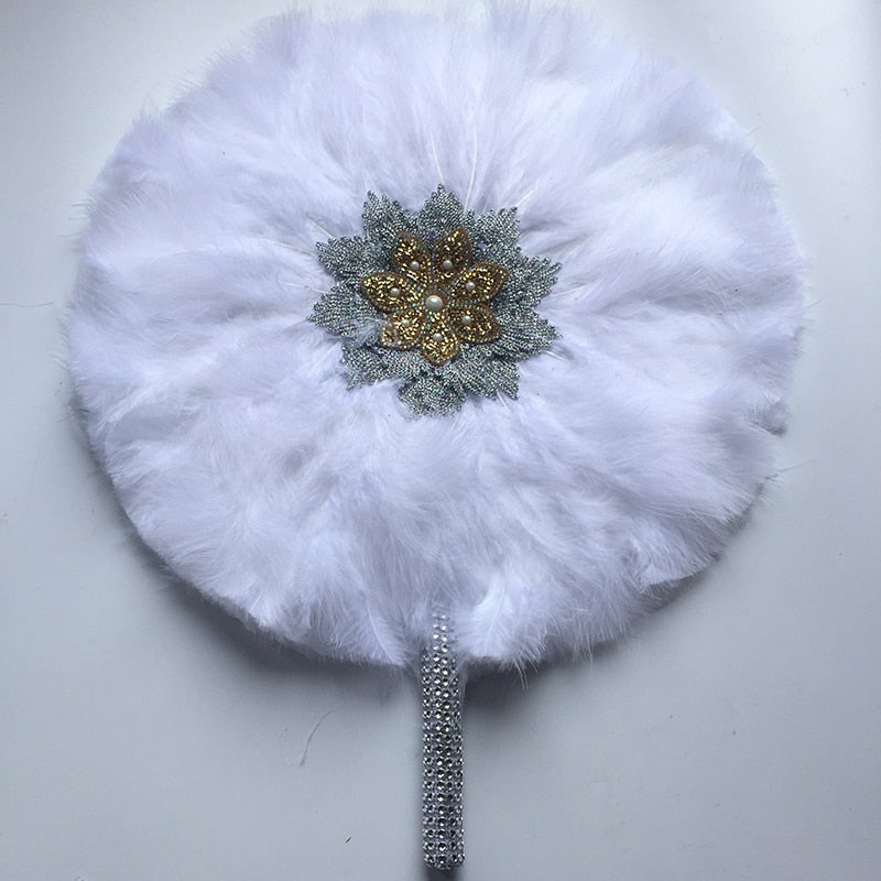 Turkey Feather Hand Fan