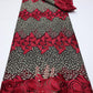 NI.AI Latest Embroidery African Lace Fabric 5 Yards High Quality Nigerian Women Wedding Asoebi French Tulle For Wedding LY770