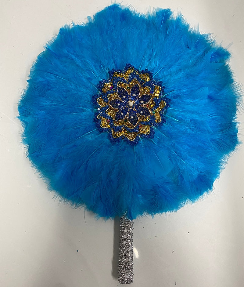 Turkey Feather Hand Fan