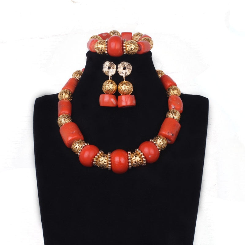 Bridal Beads African Jewellery Set For Wedding