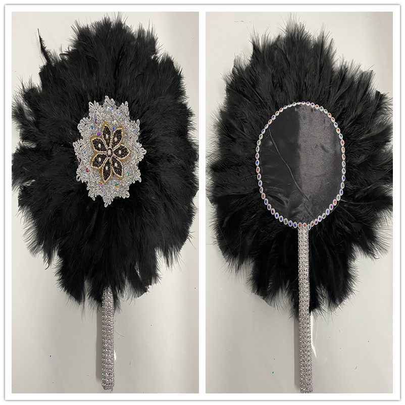Turkey Feather Hand Fan
