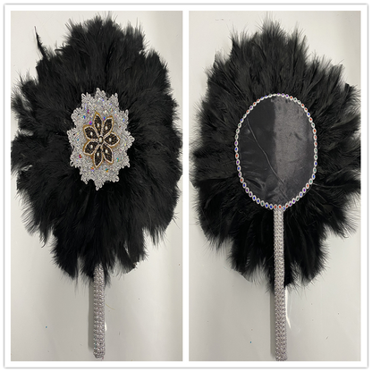 Turkey Feather Hand Fan
