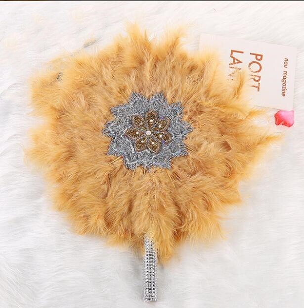 Turkey Feather Hand Fan