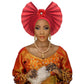 Traditional Headtie For Women Fan Shape Gele/ Turban