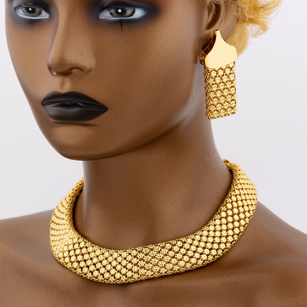 Gold Color Chain Set
