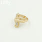 Dubai Gold Jewelry Fashion African Nigerian Crystal Necklace Bracelet Ring Wedding Earrings Women Bridal Jewelry Sets
