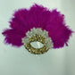 Turkey Feather Fan With Sequins