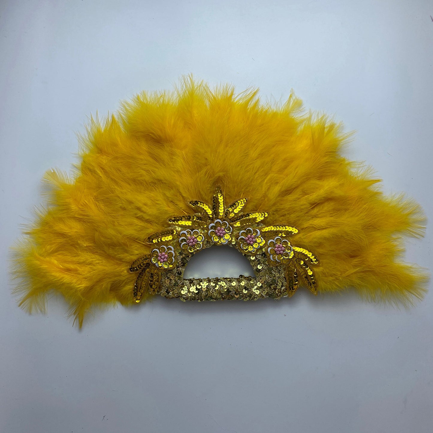 Feather Fan With Stones