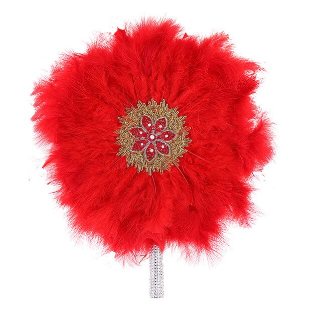 Turkey Feather Hand Fan