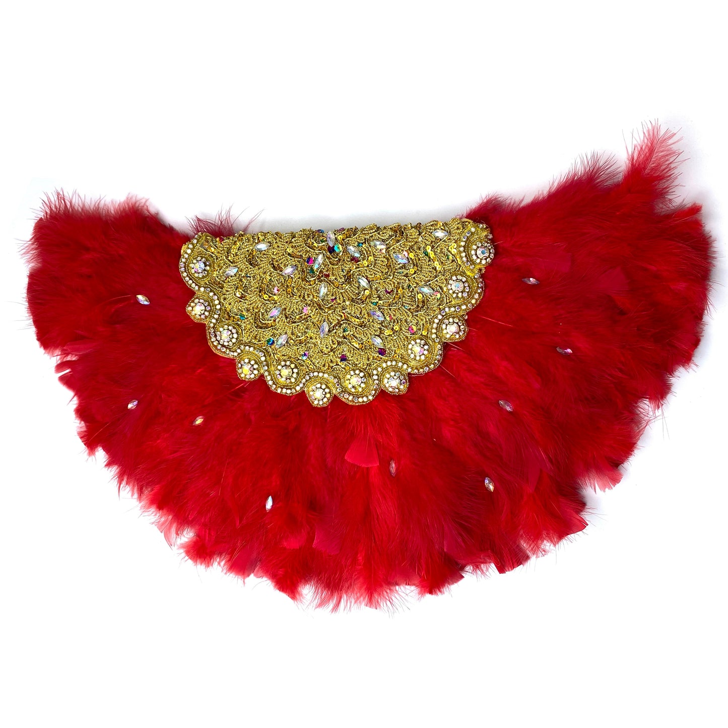 Feather Fan With Stones