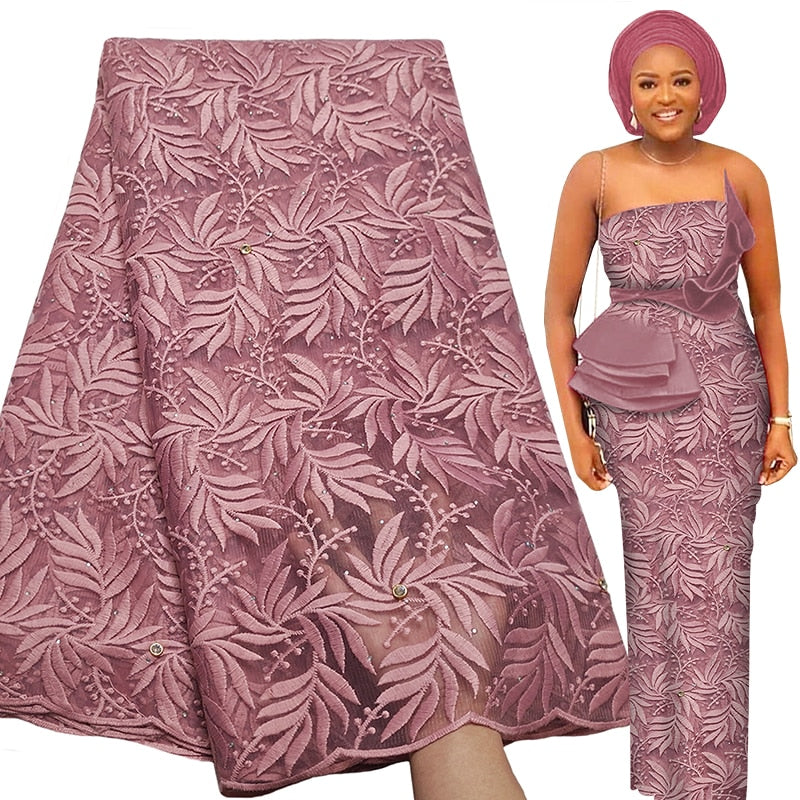 5 Yards High Nigerian Women Wedding Asoebi French Tulle Lace