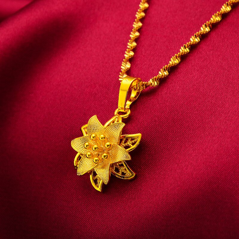 Dubai Gold Color Necklace and Earring Sets