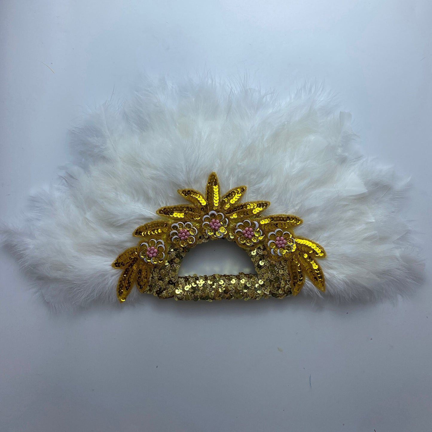 Feather Fan With Stones