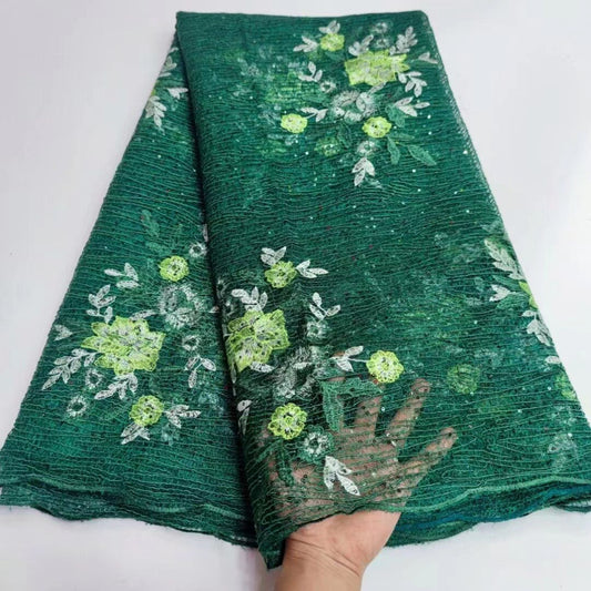 Sequins High Quality Rope Embroidery Tulle Lace French 5 Yards