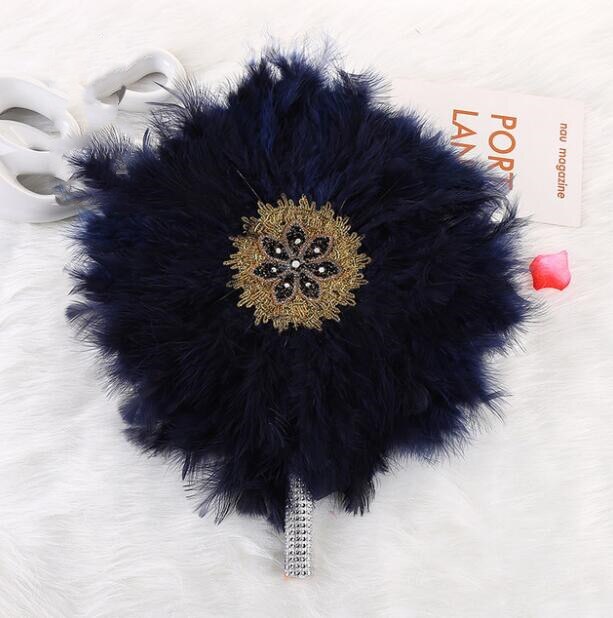 Turkey Feather Hand Fan