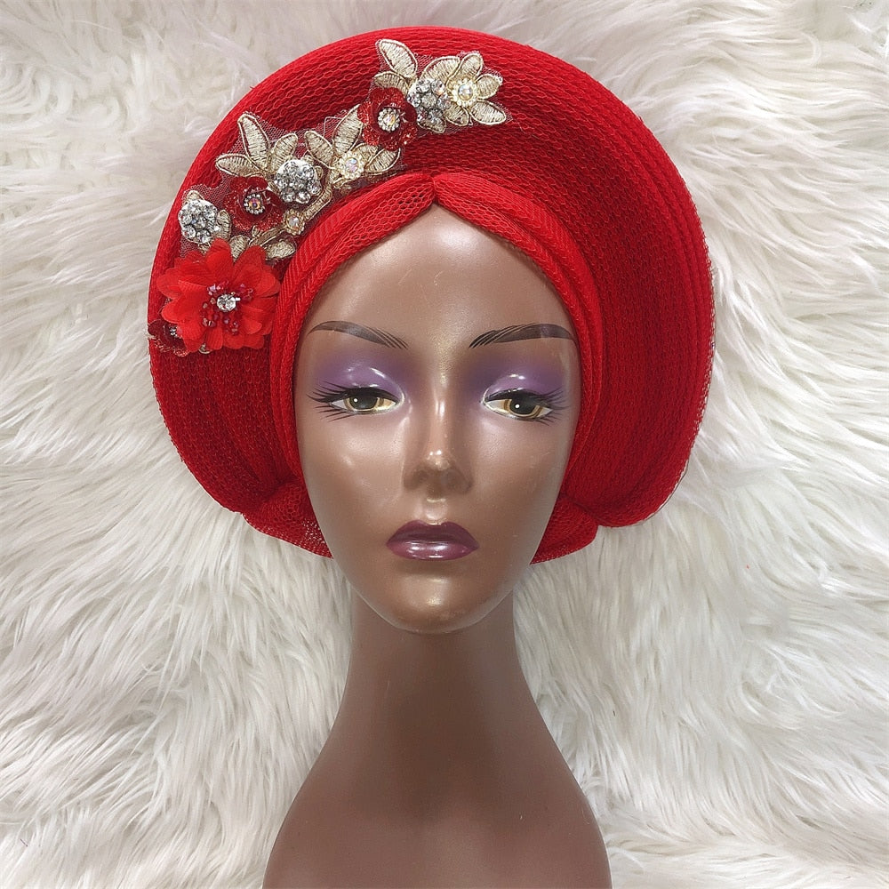 New Turban Cap Big Size Women Turban Cap For African Hats Nigerian Turban Gele best selling auto gele