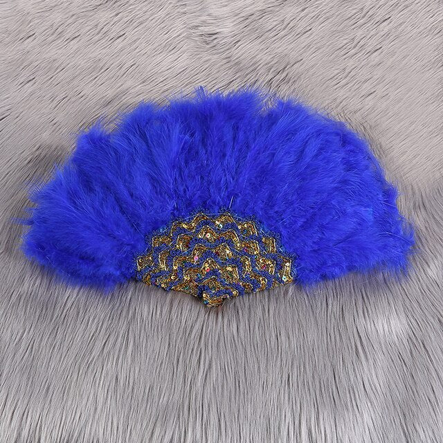 Turkey Feather Hand Fan