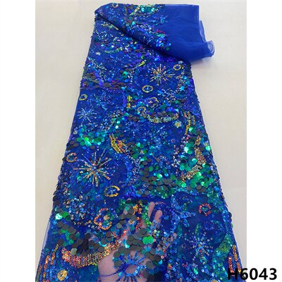 Latest African Lace Fabric Sequins Glitter Tulle Lace Fabric High Quality 2022 Asoebi Lace Fabric Embroidered Lace 5 yards Dress