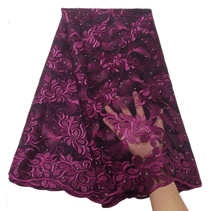 French Tulle Lace Fabric 5 Yards African Lace Fabric