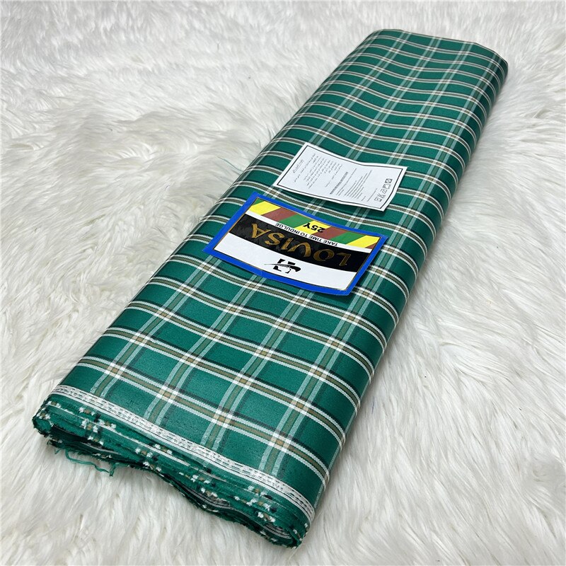 5 Yards Plaid Senator Wear Suit Fabric for Men