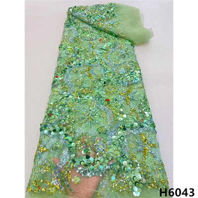 Latest African Lace Fabric Sequins Glitter Tulle Lace Fabric High Quality 2022 Asoebi Lace Fabric Embroidered Lace 5 yards Dress