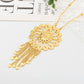 Ethiopian African Jewelry Set for Women Round Necklace Earrings Luxury Chain 18K Gold Plated Nigerian Dubai Fashon Jewelry Gift