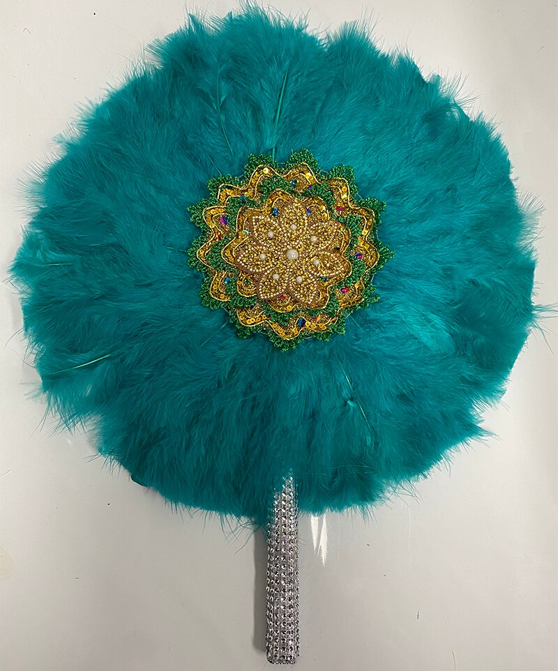 Turkey Feather Hand Fan
