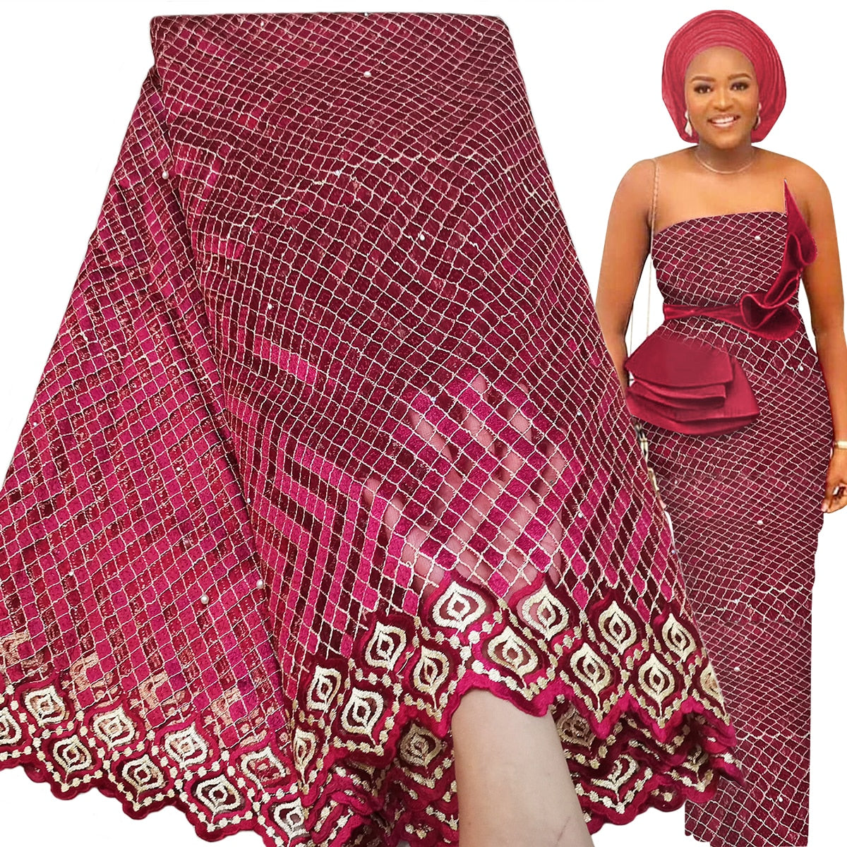 French Lace Fabric 5 Yards