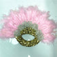 Turkey Feather Fan With Sequins