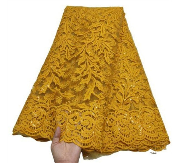 Lace Fabric Sequins 5 Yards