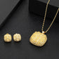 Zlxgirl brand African Nigerian Gold chain pendant earring bracelet ring four pc jewelry set Dubai gold bridal bijoux set couple