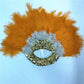 Turkey Feather Fan With Sequins