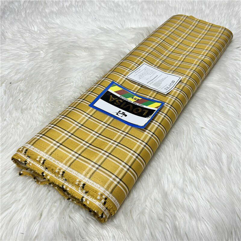 5 Yards Plaid Senator Wear Suit Fabric for Men