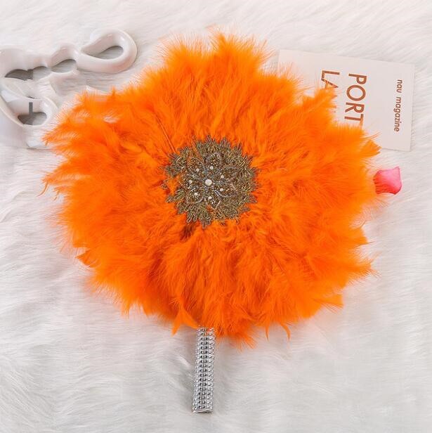 Turkey Feather Hand Fan
