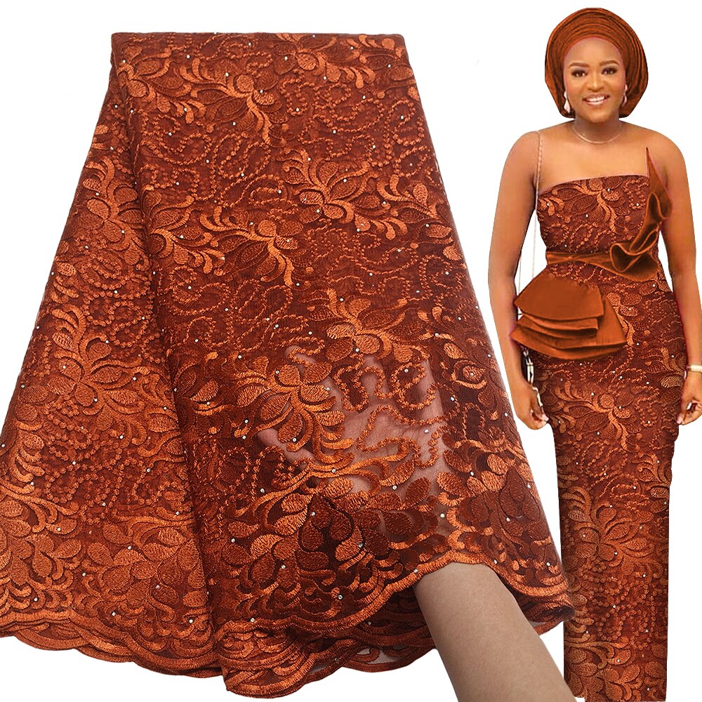 Soft Lace 5 Yards French Tulle Rhinestone Embroidery