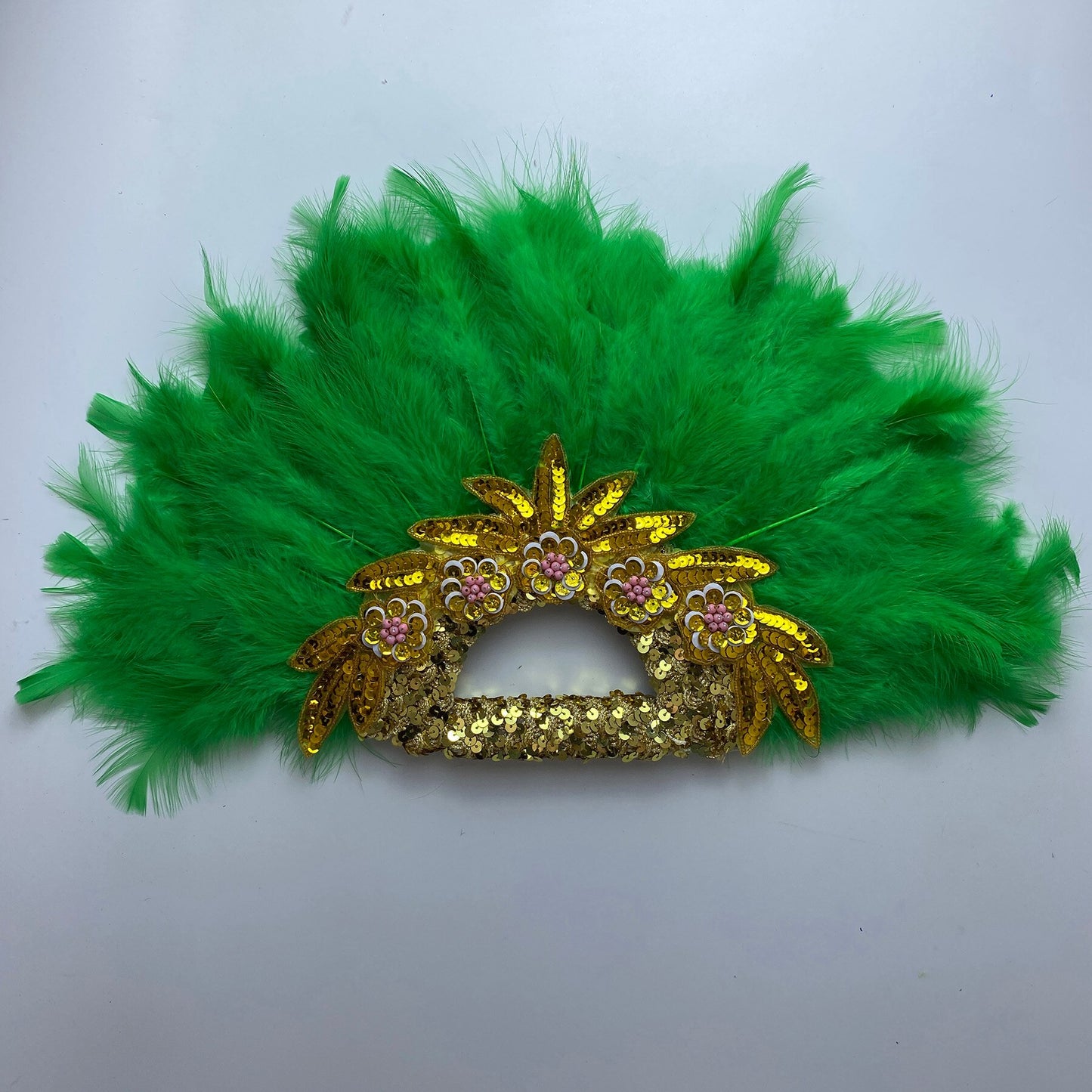 Feather Fan With Stones