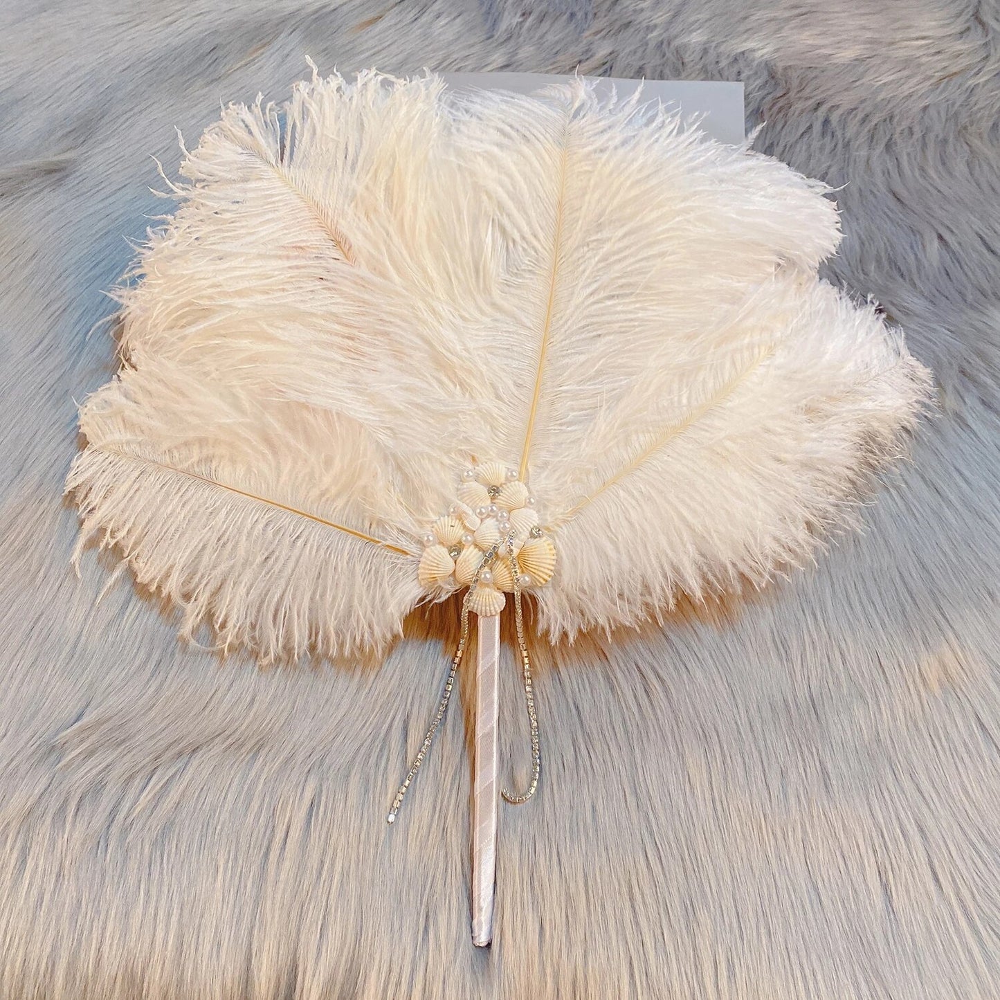 Turkey Feather Hand Fan