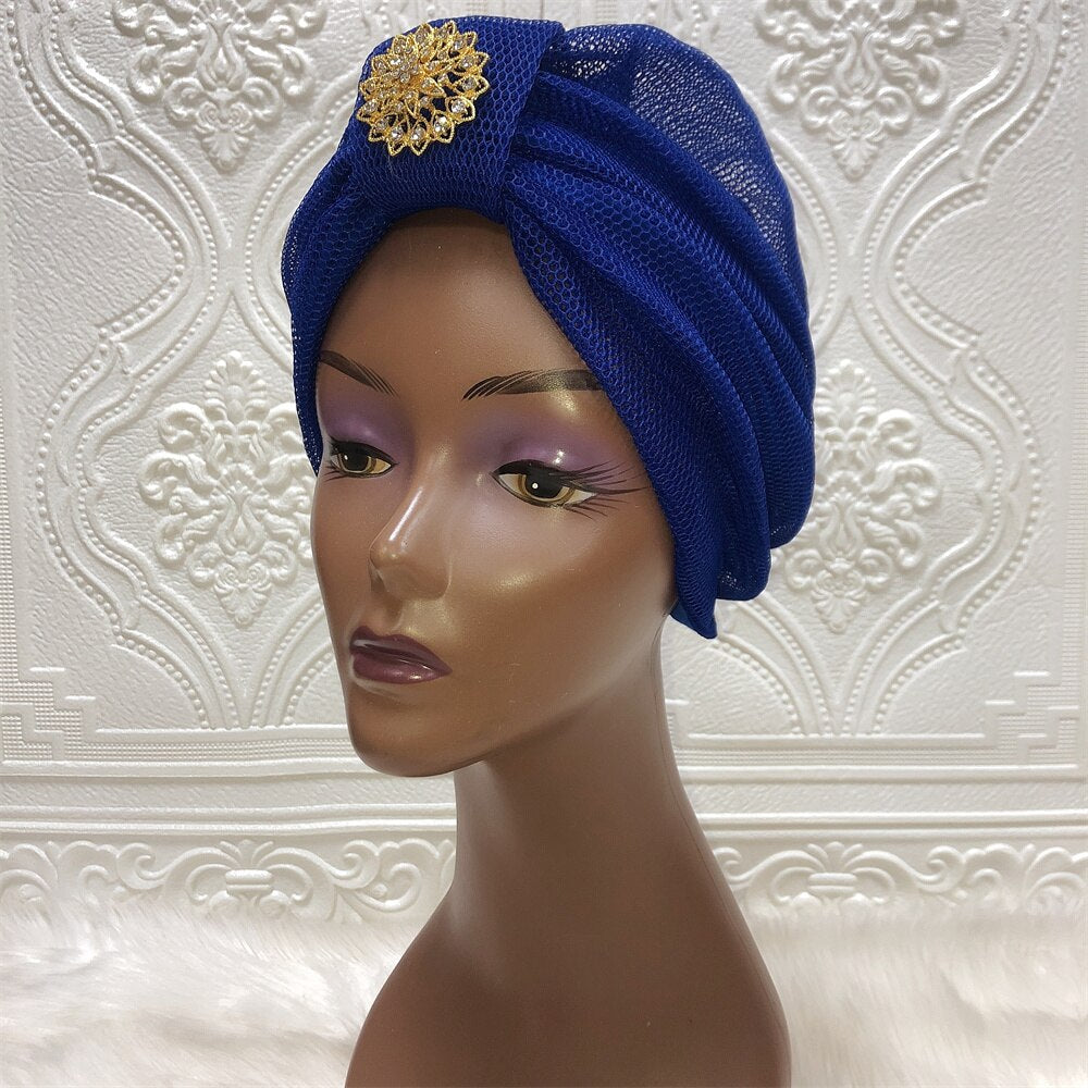 Bonnet Turban with Brooch